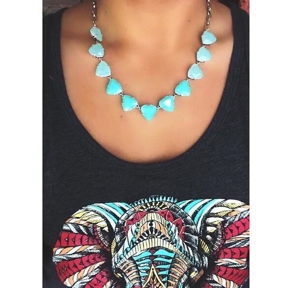 :: Stella & Dot🧞‍♂️Aqua Ombré Somervell Necklace - Picture 2 of 16
